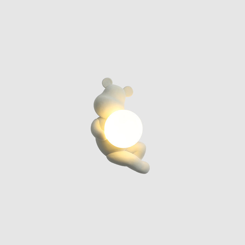 Bear Sphere Resin Glass Wall Lamp