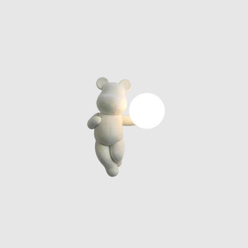 Bear Sphere Resin Glass Wall Lamp