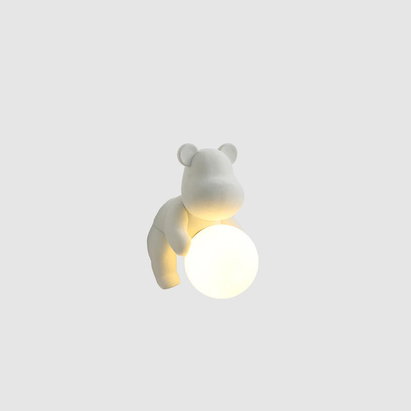 Bear Sphere Resin Glass Wall Lamp