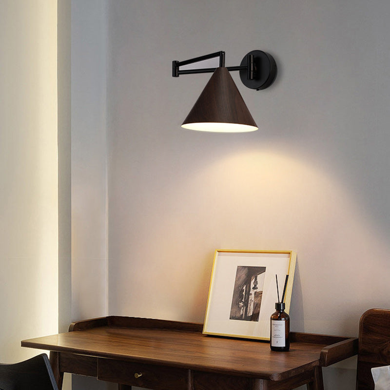 Cone Iron Bedroom Wall Lamp