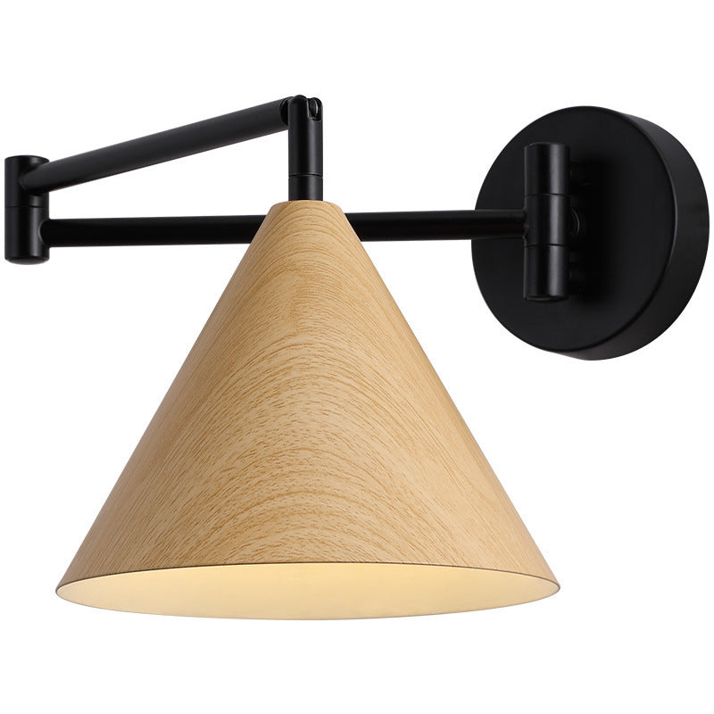 Cone Iron Bedroom Wall Lamp