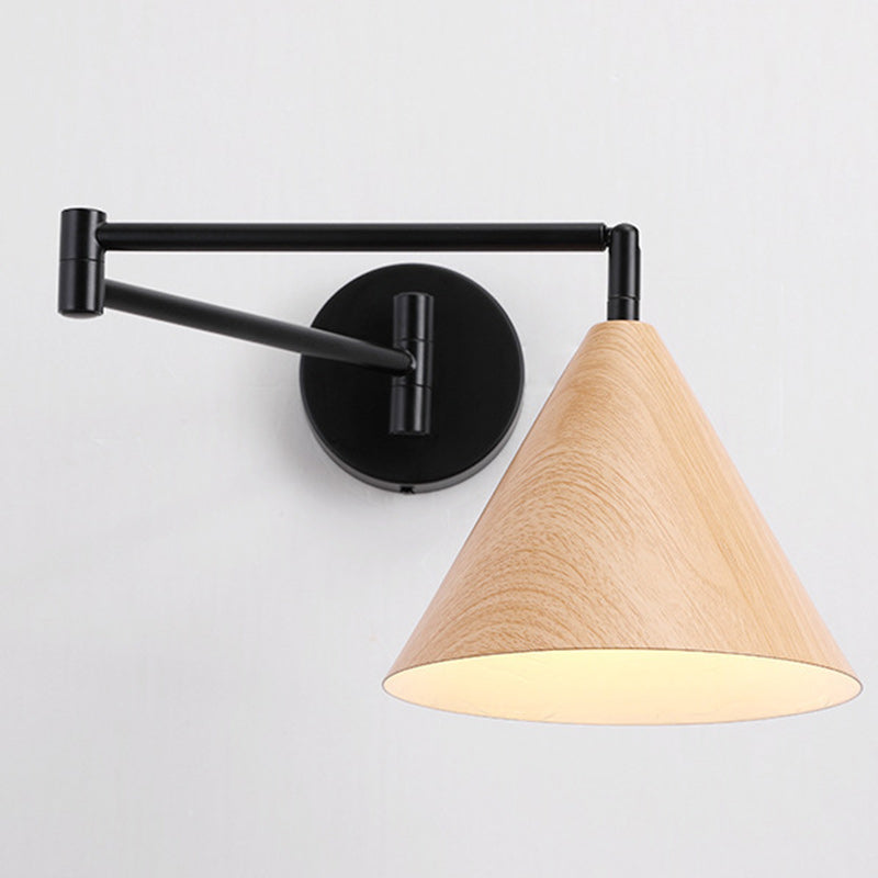 Cone Iron Bedroom Wall Lamp