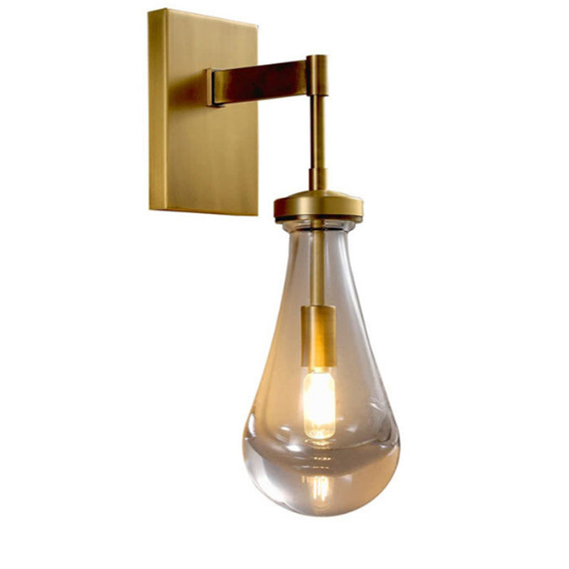 Water Drop Iron Crystal Wall Lamp