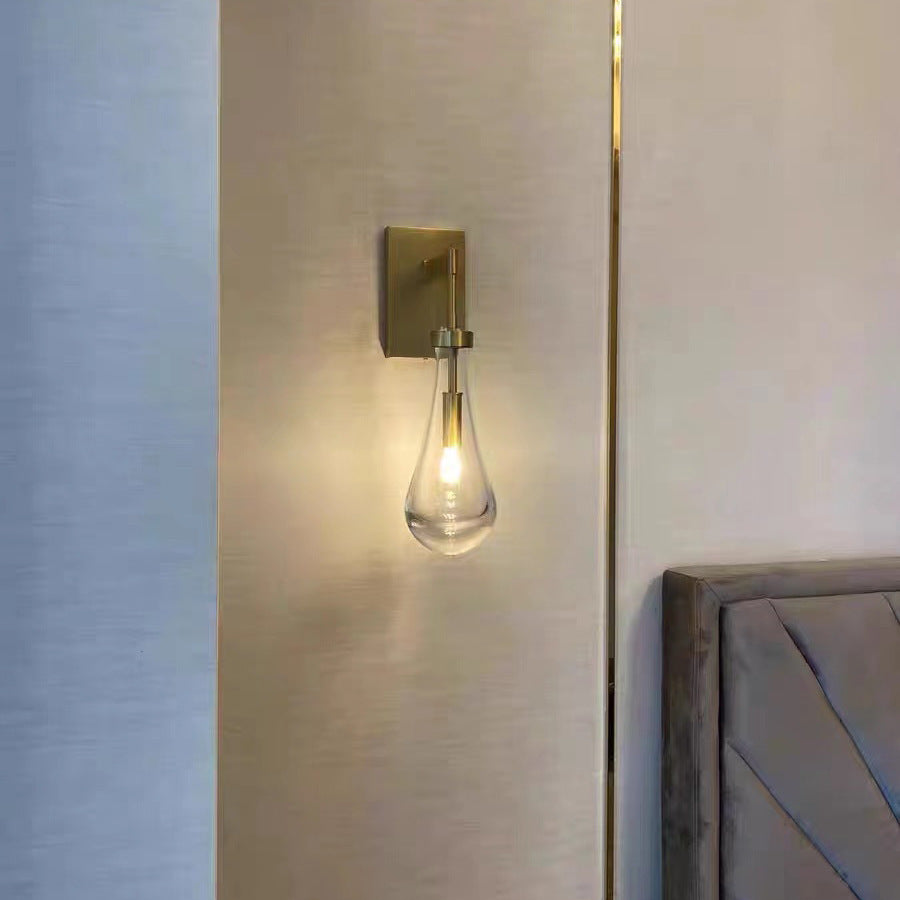 Water Drop Iron Crystal Wall Lamp