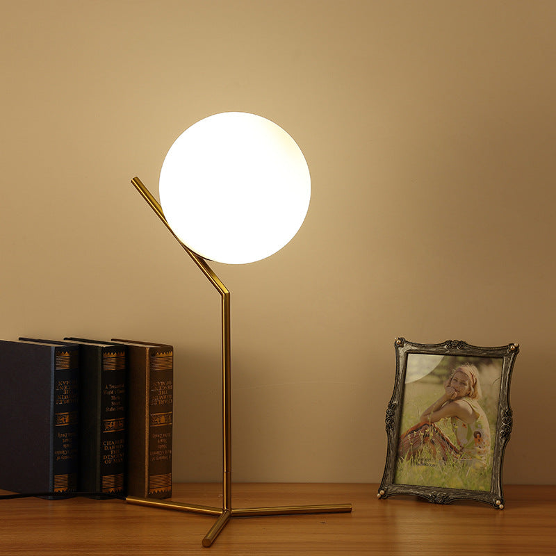 Sphere Iron Glass Bedroom Table Lamp