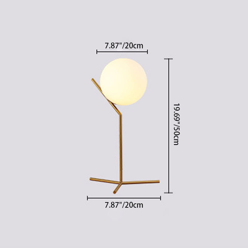 Sphere Iron Glass Bedroom Table Lamp