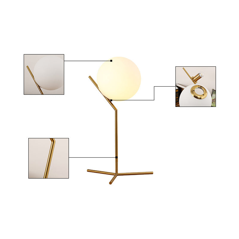 Sphere Iron Glass Bedroom Table Lamp