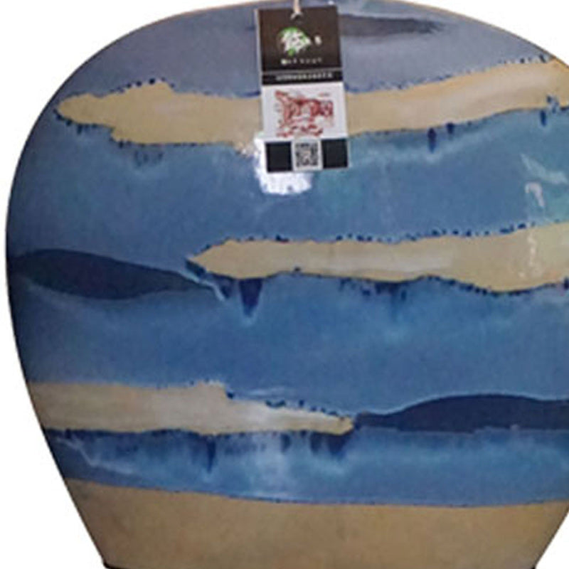 Cylinder Ceramic Metal Fabric Table Lamp