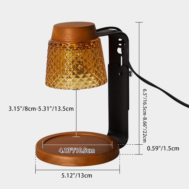Frustum Metal Glass Melting Table Lamp