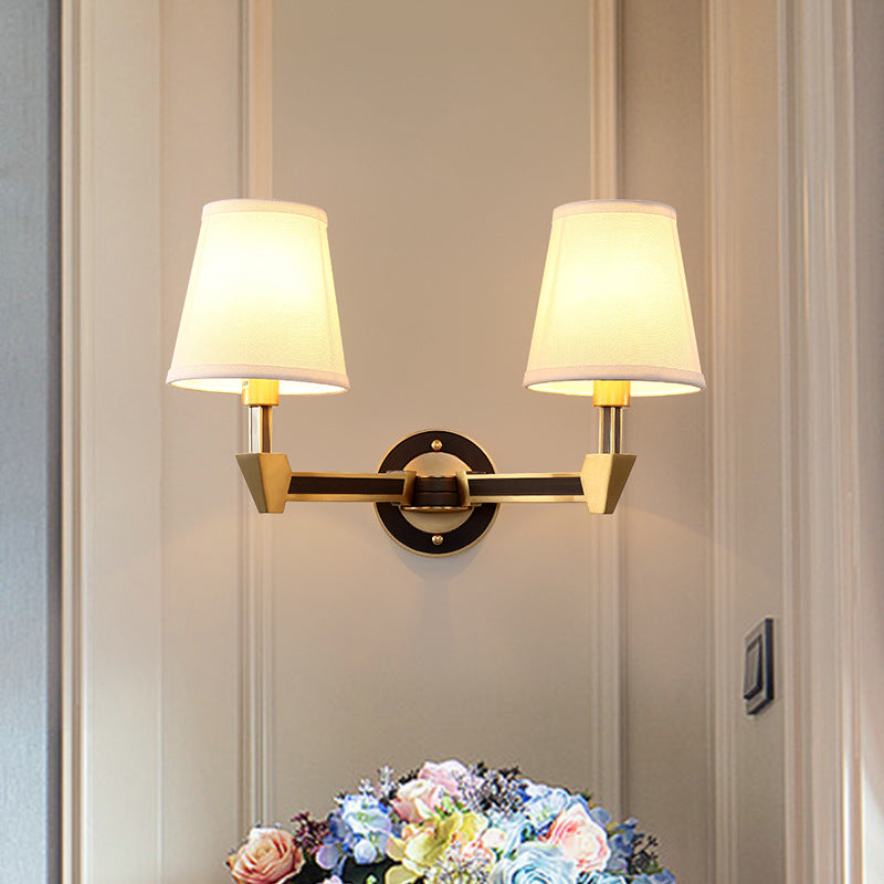 Cylinder Copper Glass 1/2 Wall Lamp