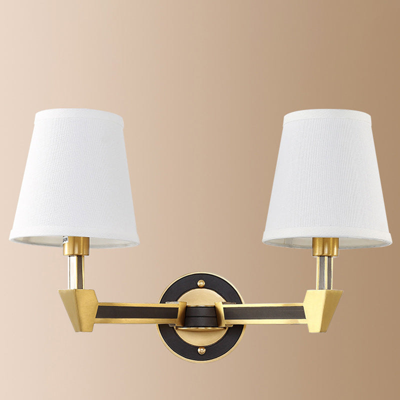 Cylinder Copper Glass 1/2 Wall Lamp