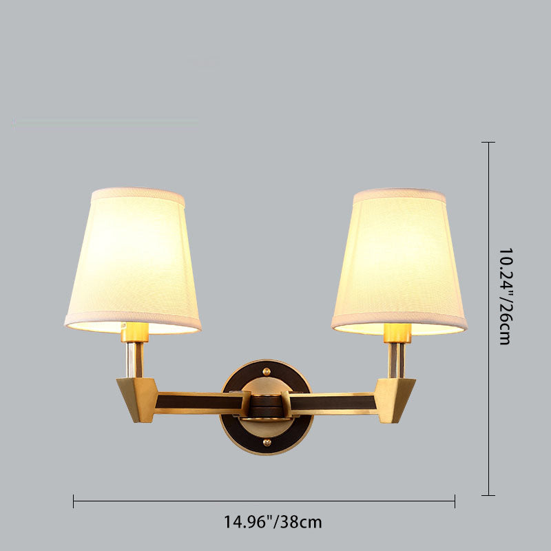 Cylinder Copper Glass 1/2 Wall Lamp