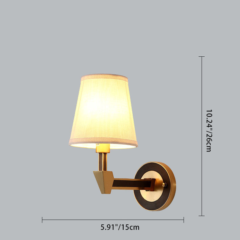 Cylinder Copper Glass 1/2 Wall Lamp