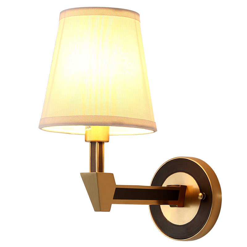 Cylinder Copper Glass 1/2 Wall Lamp