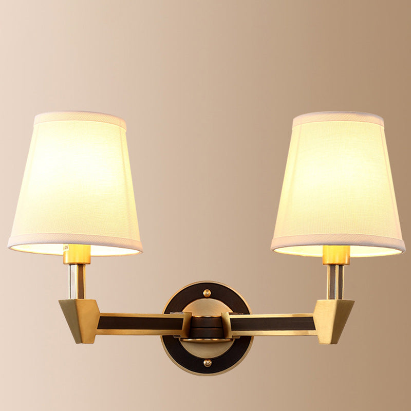Cylinder Copper Glass 1/2 Wall Lamp