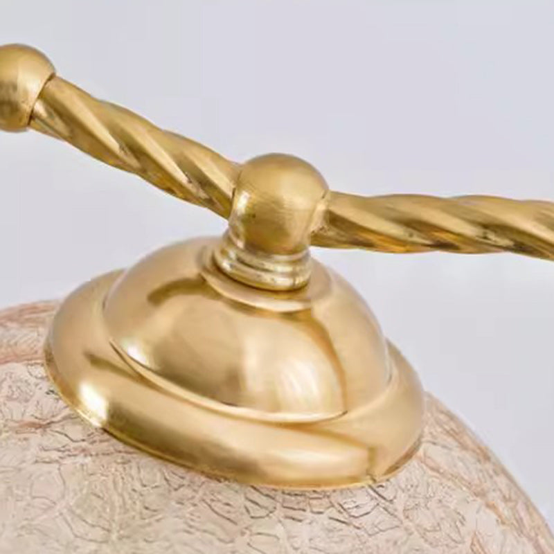 Lace Hemisphere Glass Metal Table Lamp