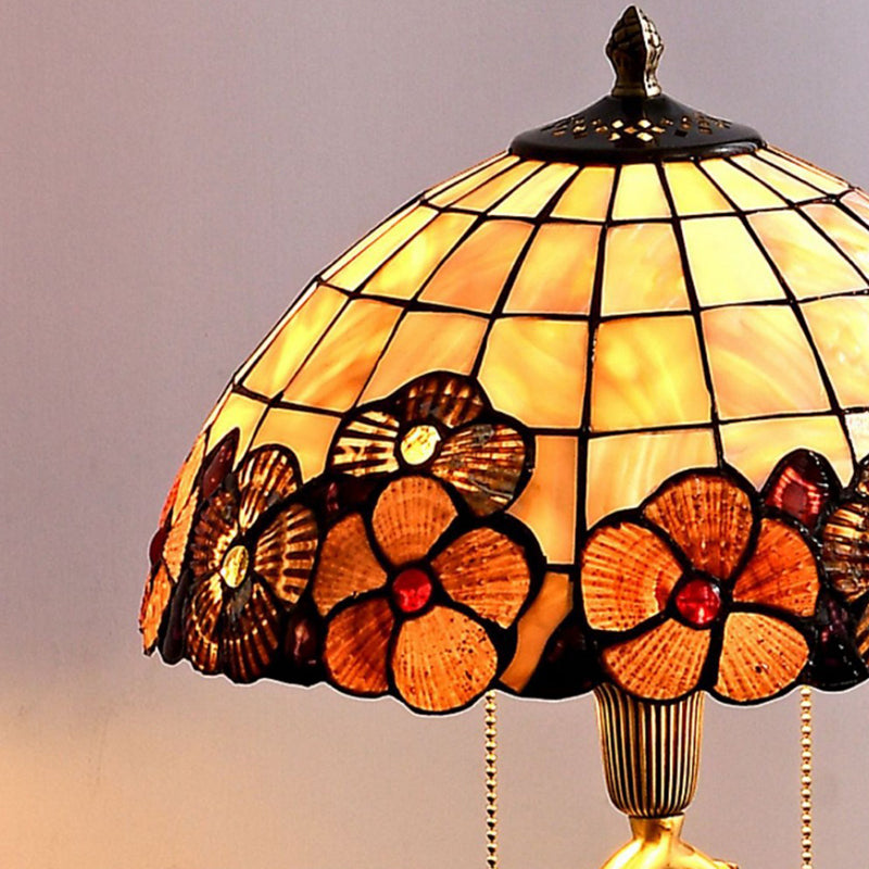 Swan Dome Shell Copper Table Lamp