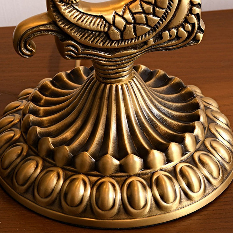 Swan Dome Shell Copper Table Lamp