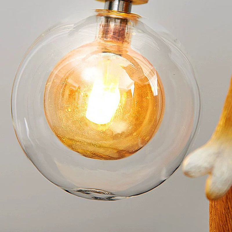 Squirrel Resin Glass Bedroom Table Lamp