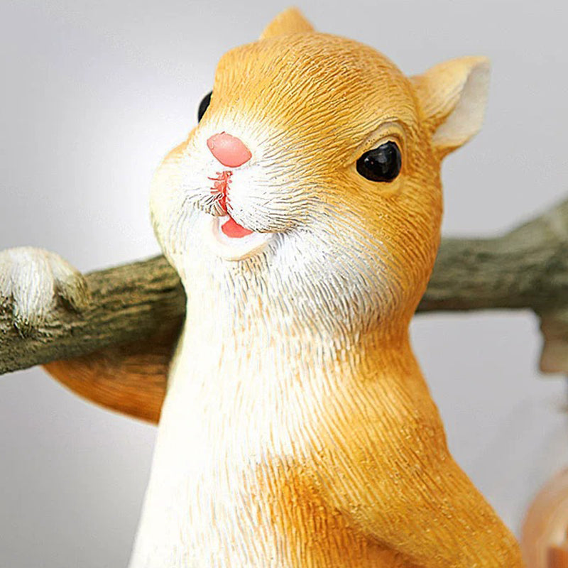 Squirrel Resin Glass Bedroom Table Lamp