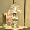 Dome Iron Crystal Bedroom Table Lamp