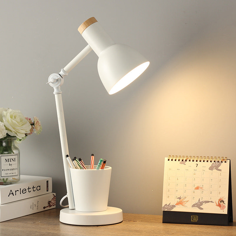 Dome Iron Solid Wood Table Lamp