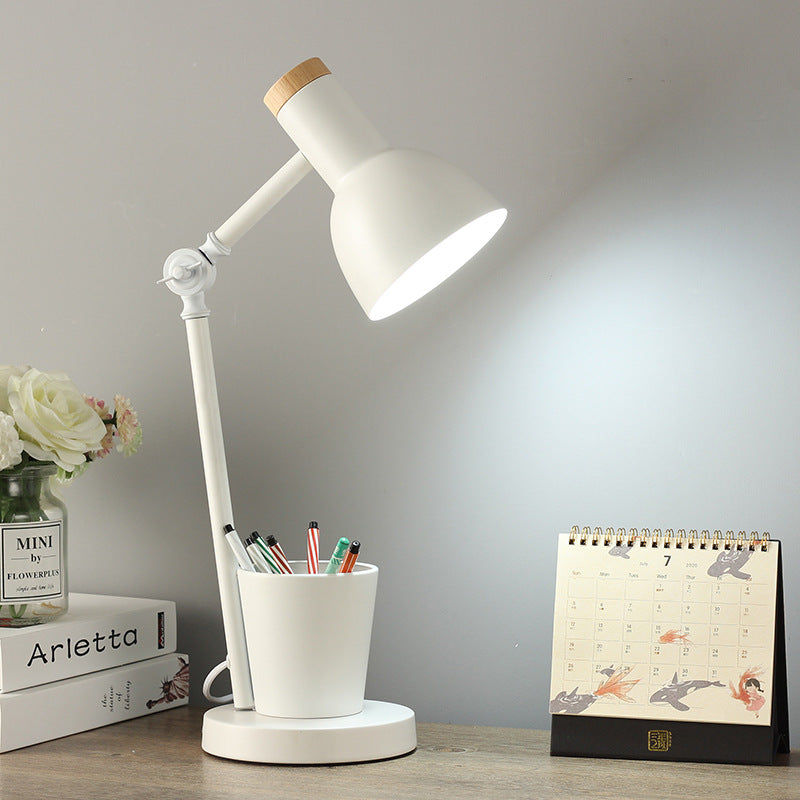 Dome Iron Solid Wood Table Lamp
