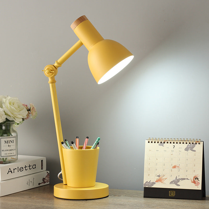 Dome Iron Solid Wood Table Lamp