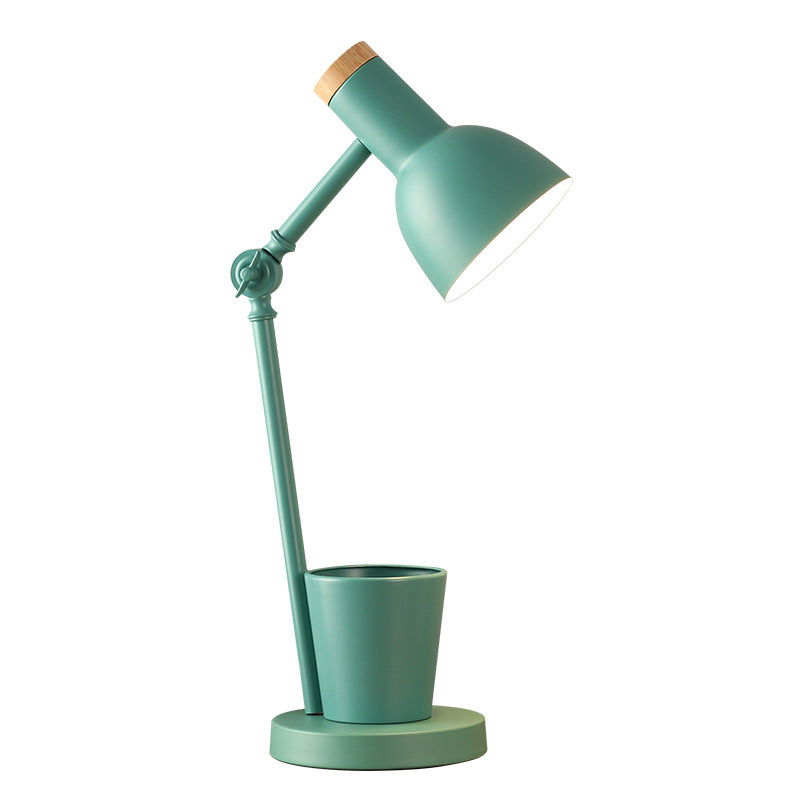 Dome Iron Solid Wood Table Lamp