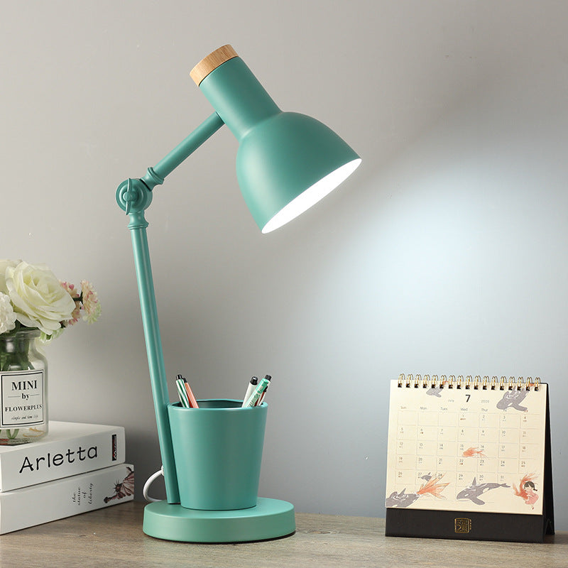 Dome Iron Solid Wood Table Lamp