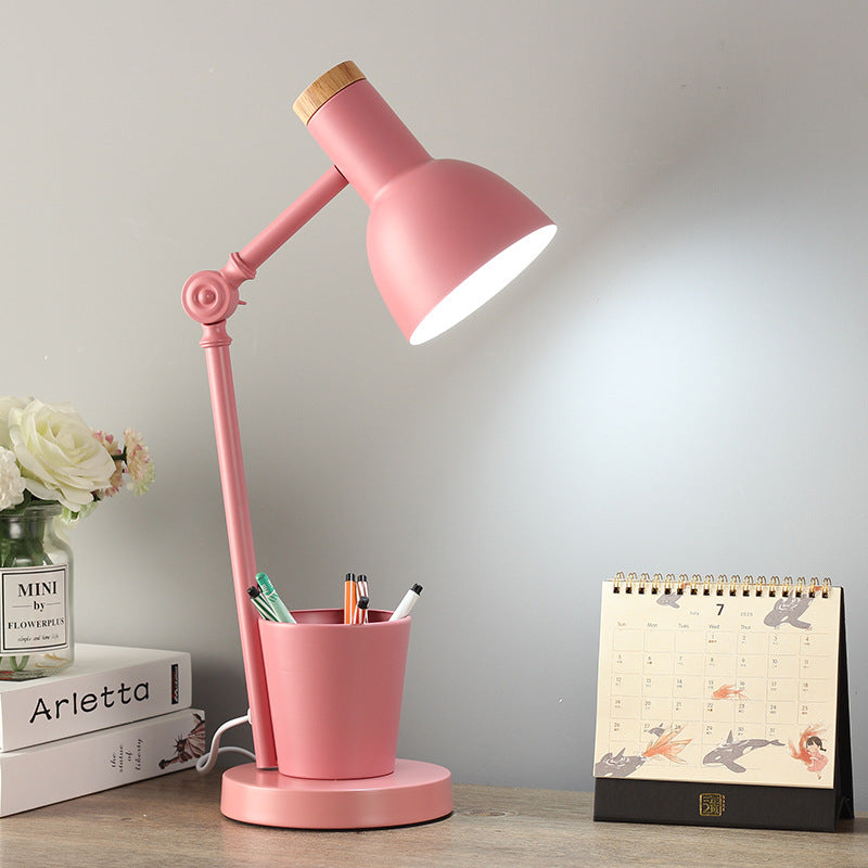 Dome Iron Solid Wood Table Lamp