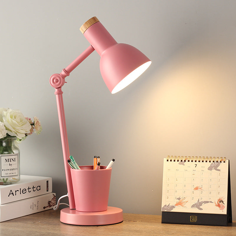 Dome Iron Solid Wood Table Lamp