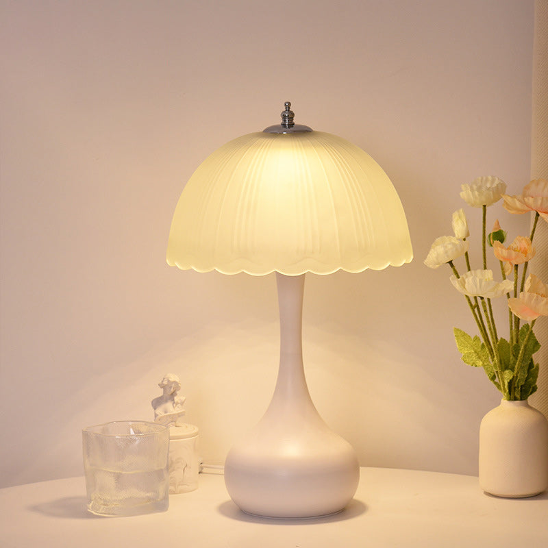 Dome Glass Iron Bedroom Table Lamp
