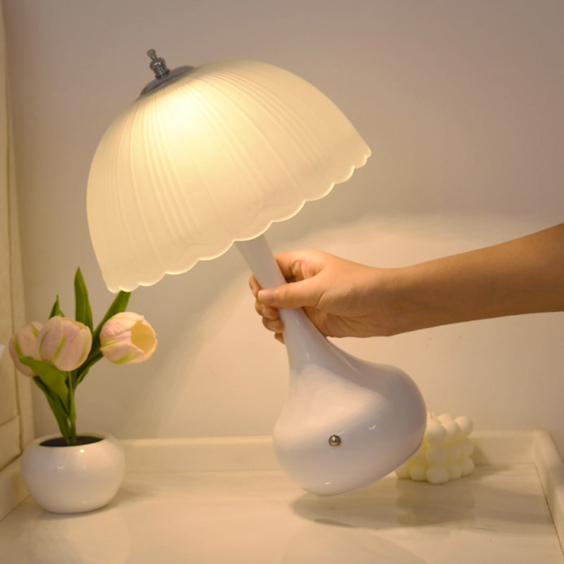 Dome Glass Iron Bedroom Table Lamp