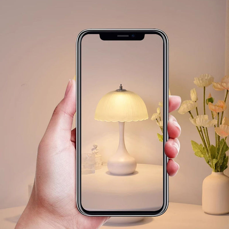 Dome Glass Iron Bedroom Table Lamp