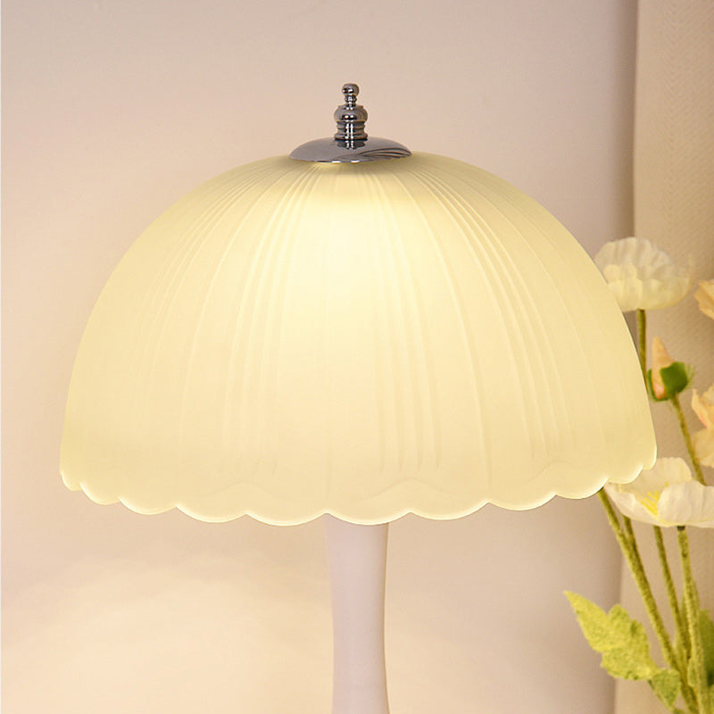 Dome Glass Iron Bedroom Table Lamp