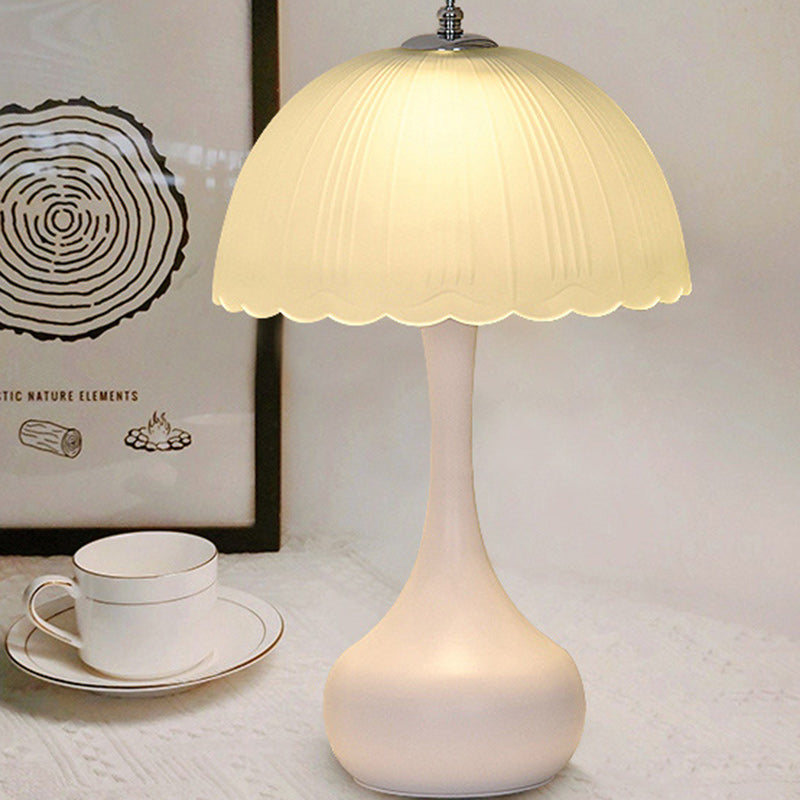 Dome Glass Iron Bedroom Table Lamp