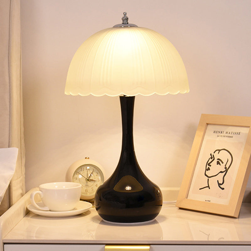 Dome Glass Iron Bedroom Table Lamp