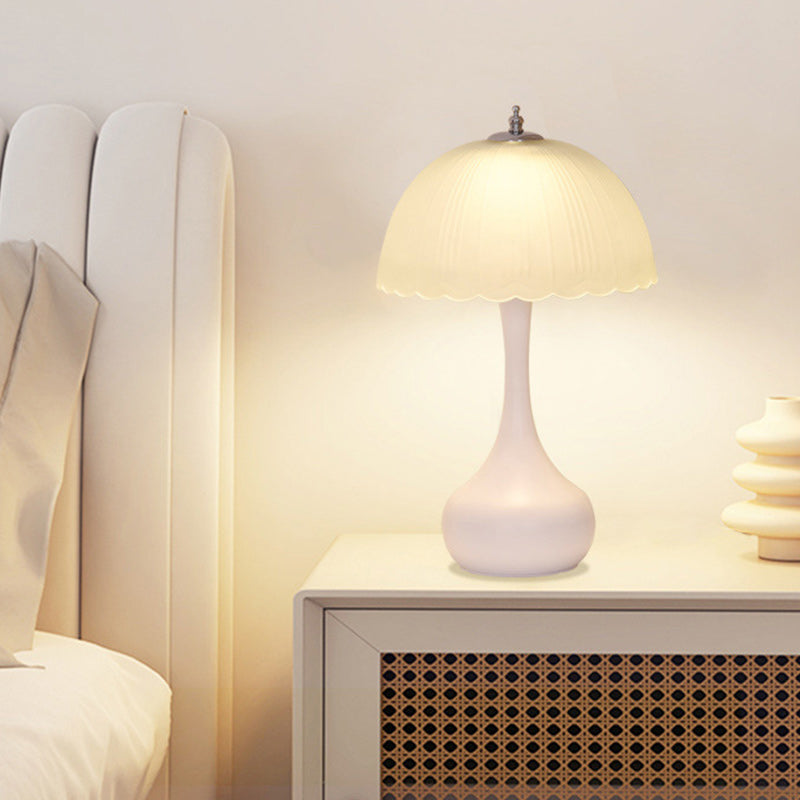 Dome Glass Iron Bedroom Table Lamp
