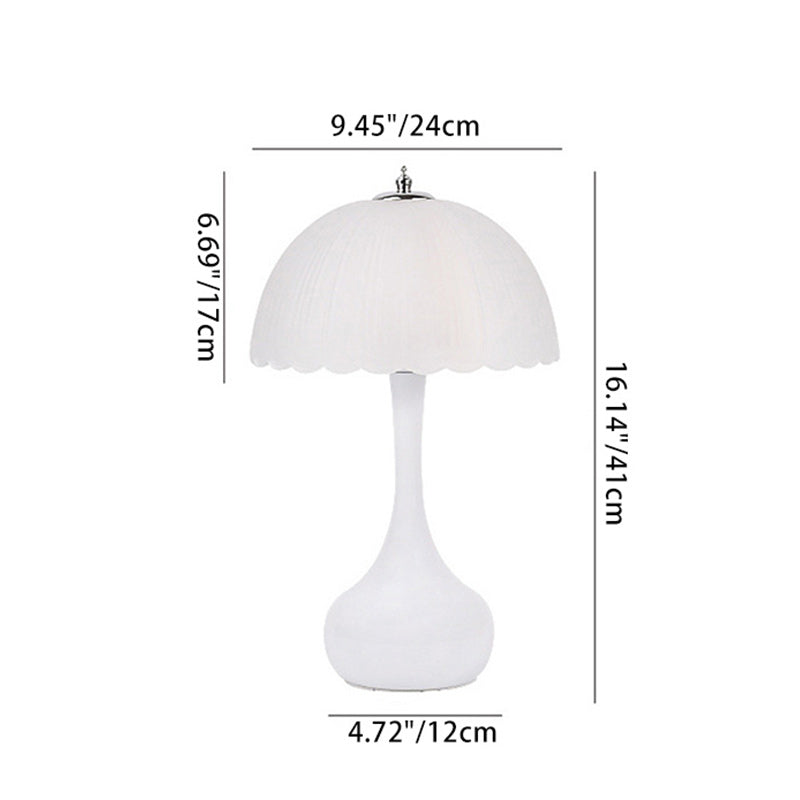 Dome Glass Iron Bedroom Table Lamp