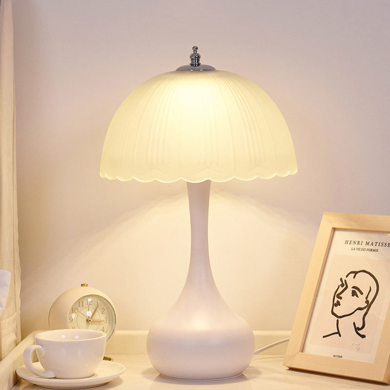 Dome Glass Iron Bedroom Table Lamp