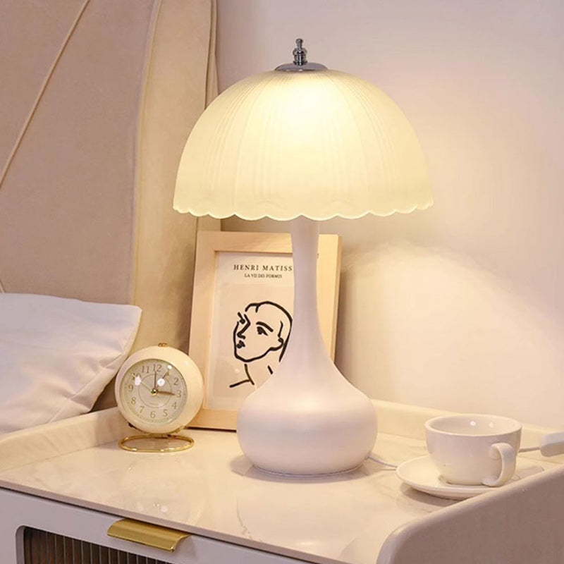 Dome Glass Iron Bedroom Table Lamp