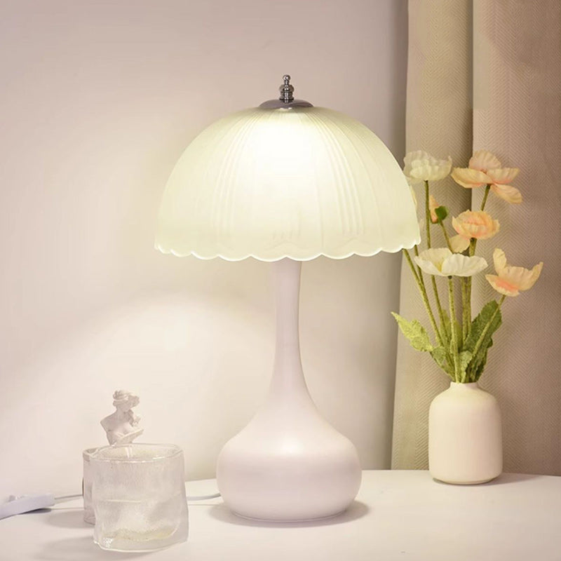 Dome Glass Iron Bedroom Table Lamp