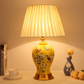 Frustum Cone Ceramic Fabric Table Lamp