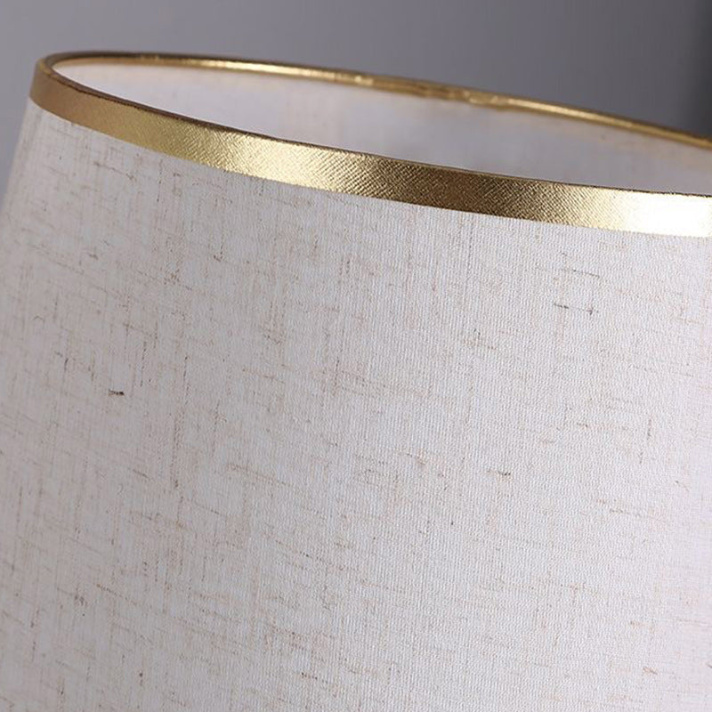 Frustum Cone Metal Fabric Table Lamp