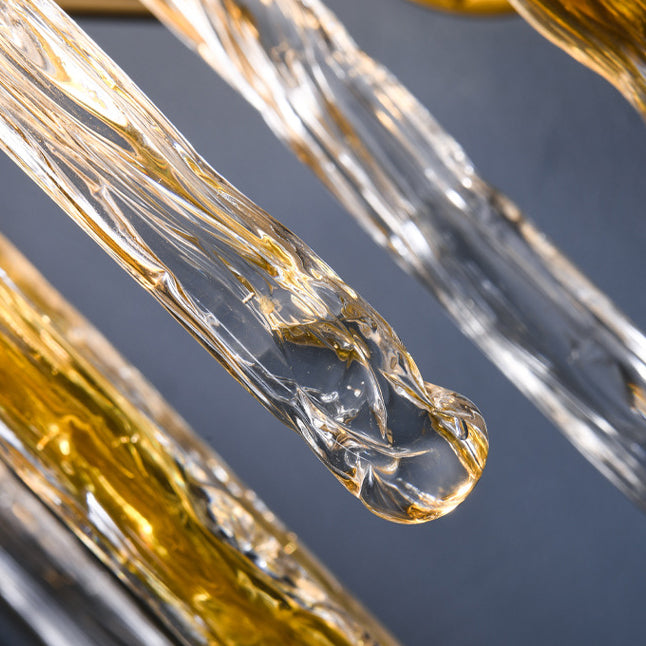 Water Drop Aluminum Crystal 3-Light Wall Lamp