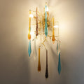 Water Drop Aluminum Crystal 3-Light Wall Lamp