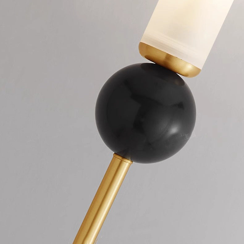 Cylinder Copper Marble Hallway Wall Lamp