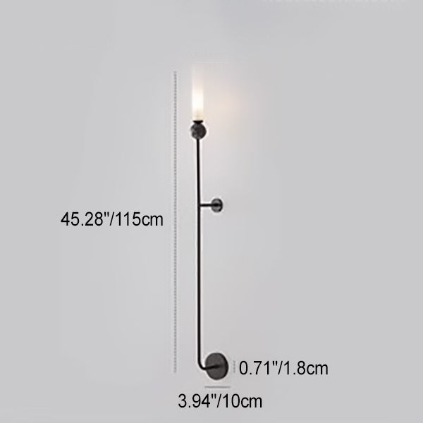 Cylinder Copper Marble Hallway Wall Lamp
