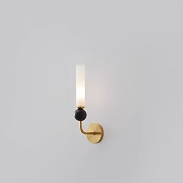 Cylinder Copper Marble Hallway Wall Lamp
